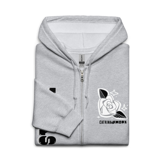 Rosa Blanca Zip Hoodie